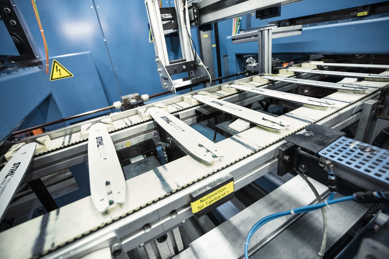 Rail production at a STIHL factory